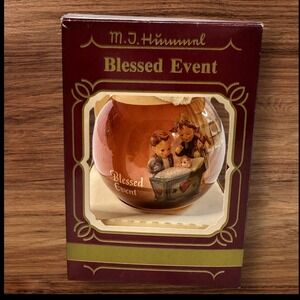 MJ Hummel Goebel Blessed Event Glass Ornament Collectible Made in‎ USA